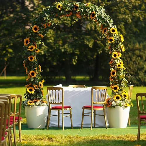 4 Pack Silk Sunflower Garland for Fall Decor