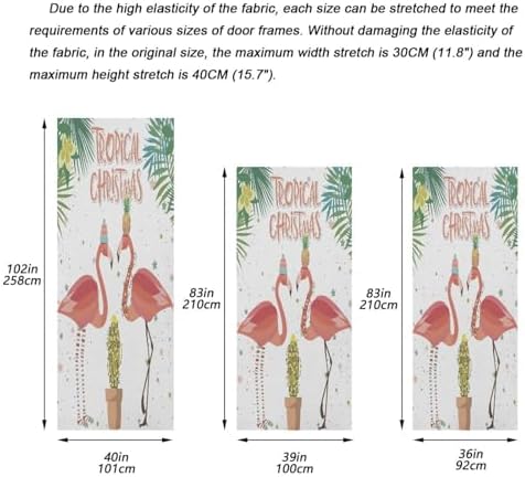 Susiyo Tropical Tree Flamingo Door Cover 35x79 Inch 1