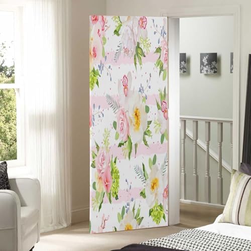 Susiyo Summer Garden Flowers Door Cover Washable High Elastic
