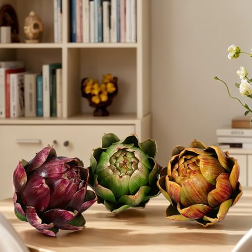 Realistic Artificial Artichoke Green Large 6PCS