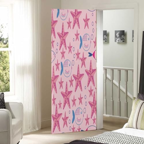 Susiyo Pink Starfish Door Cover 35x79 Inch