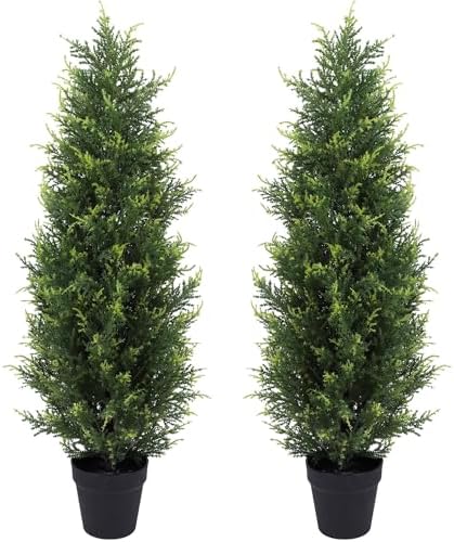 Artificial Topiary Tree 3ft Faux Plant for Home Decor