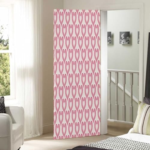 Susiyo Pink Hearts Door Cover 35x79 Inch