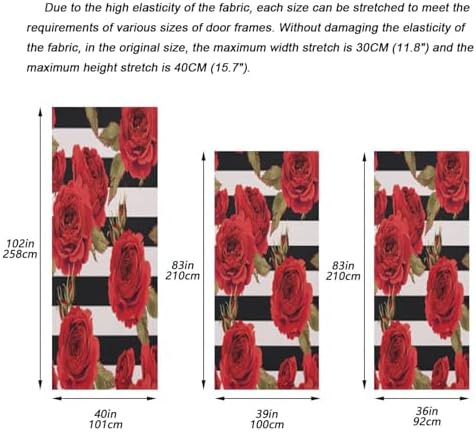 Susiyo Halloween Roses Black Stripes Door Cover