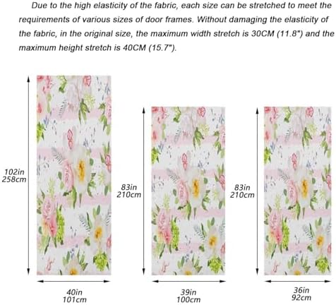 Susiyo Summer Garden Flowers Door Cover Washable High Elastic