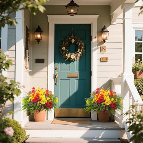 20 Packs Artificial Flowers for Outdoor Decor