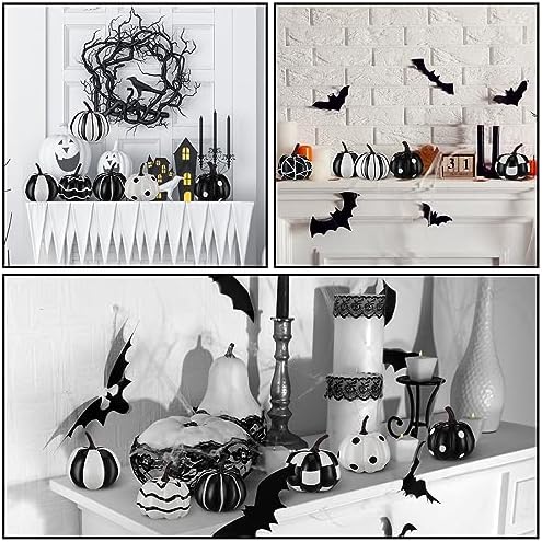 Leinuosen 9 Pcs Halloween Mini Pumpkin Decorations