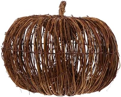 VOSAREA Halloween Rattan Pumpkin Decor 20CM