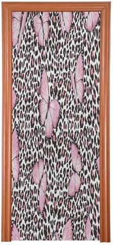 Susiyo Butterfly and Leopard Halloween Door Cover 32x79 in