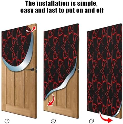 Susiyo Red Line Segment Halloween Door Cover