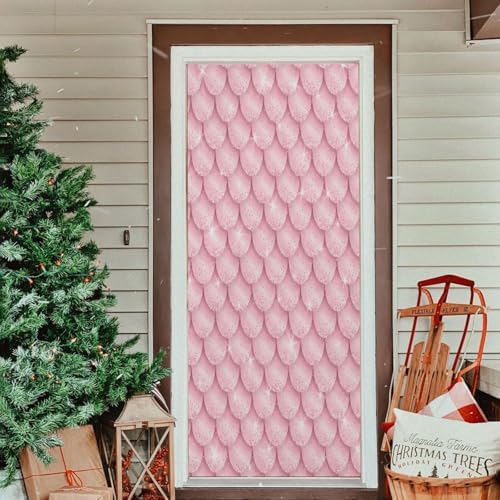 Susiyo Pink Gold Mermaid Door Cover 35x79 Inch