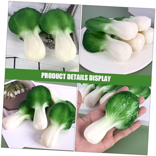 3pcs Artificial Green Leaf Lettuce Decor for Kitchen