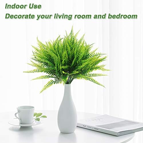 Coreland Artificial Boston Fern Plants 20Packs UV Resistant