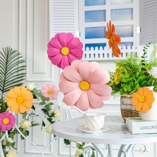 Homarkable 3D Paper Flowers Wall Decor Set