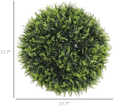 HOMCOM Artificial Topiary Balls Set of 2 177 Inch