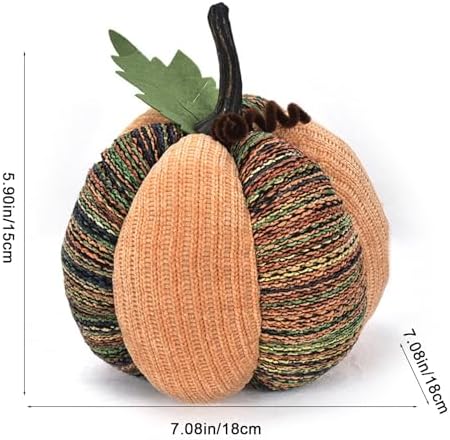 Handmade Crochet Pumpkin 7 Inch Fall Decor