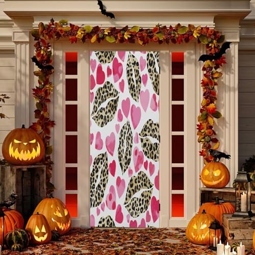 Susiyo Leopard Design Halloween Door Cover 32x79 in