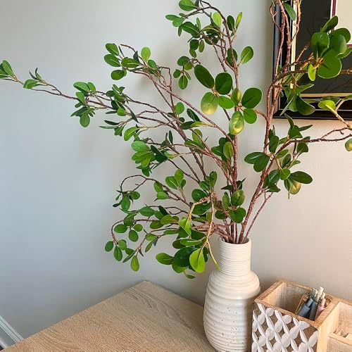 6pcs Faux Stems Artificial Eucalytus Branches for Vase