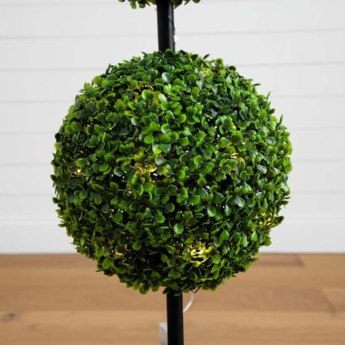 Nearly Natural 3ft UV Resistant Artificial Topiary with LED Lights