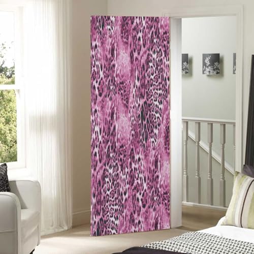 Susiyo Pink Animal Leopard Draft Stopper Door Cover