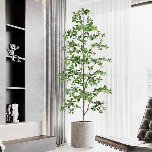 7ft Tall Artificial Black Olive Tree with 1260 Lifelike Leaves