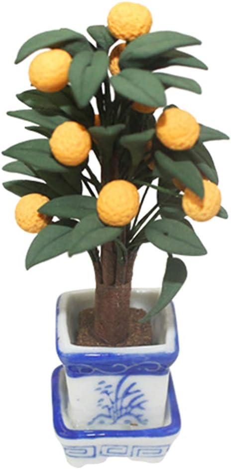 EXCEART Mini Orange Tree Potted Plant Decoration
