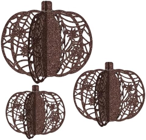 3 Pcs Artificial Pumpkins Decorations for Halloween and Thanksgiving