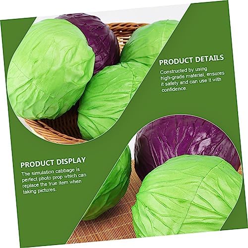 Ciieeo 2pcs Lifelike Artificial Cabbage Plant for Home Decoration