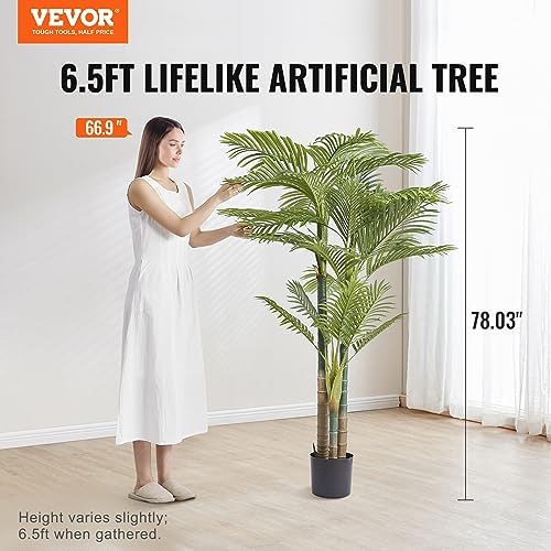 VEVOR 65 FT Artificial Golden Cane Palm Tree