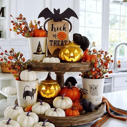 FUTUREPLUSX 12PCS White Fake Pumpkins for Painting and Decorating