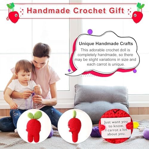 TOYMIS Positive Carrot Crochet Ornament Gift