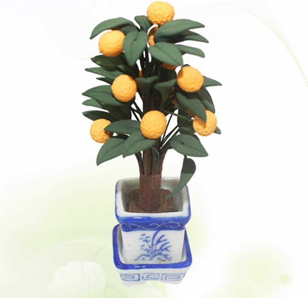 EXCEART Mini Orange Tree Potted Plant Decoration
