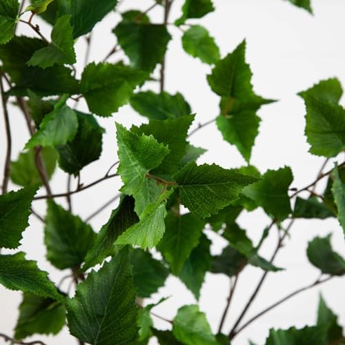 Nearly Natural 6ft Artificial Birch Tree with Real Touch Leaves