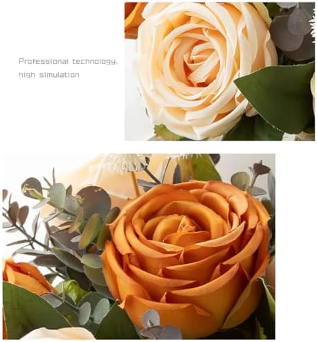 NAWEIDA Silk Roses Artificial Flowers in Vase