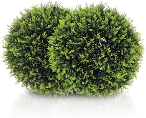 HOMCOM Artificial Topiary Balls Set of 2 177 Inch
