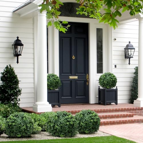 30 Inch Artificial Topiary Boxwood Ball Trees Set of Two