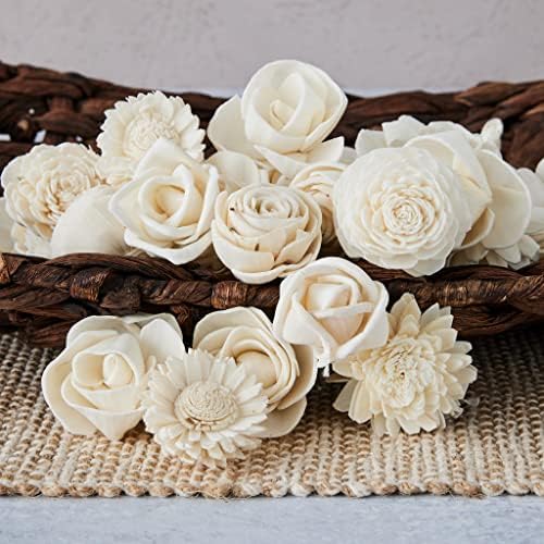 Mini Sola Wood Flower Assortment 50 in a Set