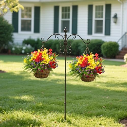 20 Packs Artificial Flowers for Outdoor Decor