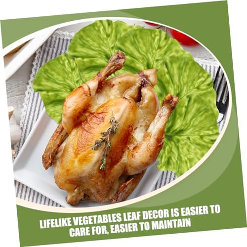 20PCS Artificial Lettuce Leaf Props for Home Restaurant Decor