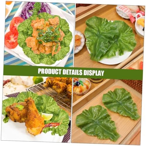 20PCS Artificial Lettuce Leaf Props for Home Restaurant Decor
