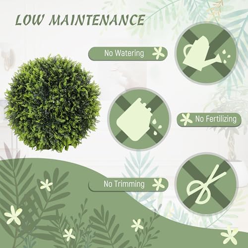 HOMCOM Artificial Topiary Balls Set of 2 177 Inch