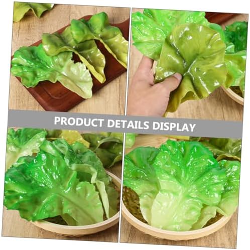 ARTIBETTER Realistic Artificial Lettuce Leaf Decor Set