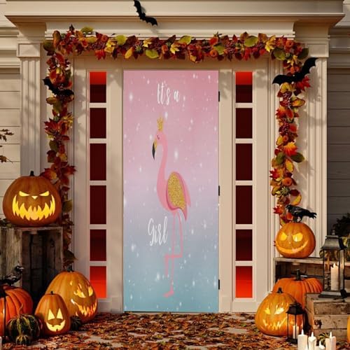 Susiyo Shining Flamingo Princess Halloween Door Cover