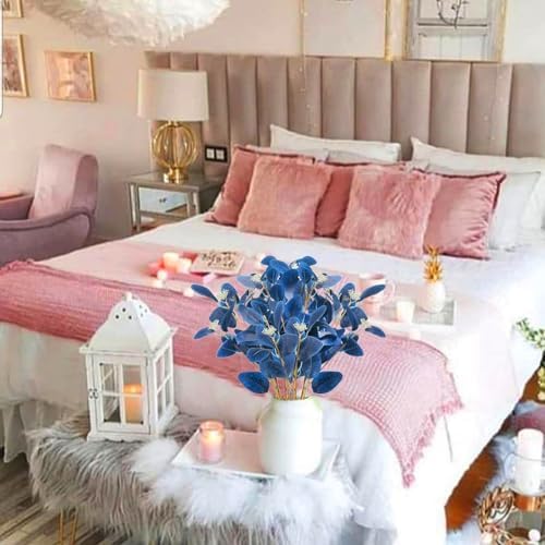 GTIDEA 6PCS Artificial Eucalyptus with Seeds Greenery Stems