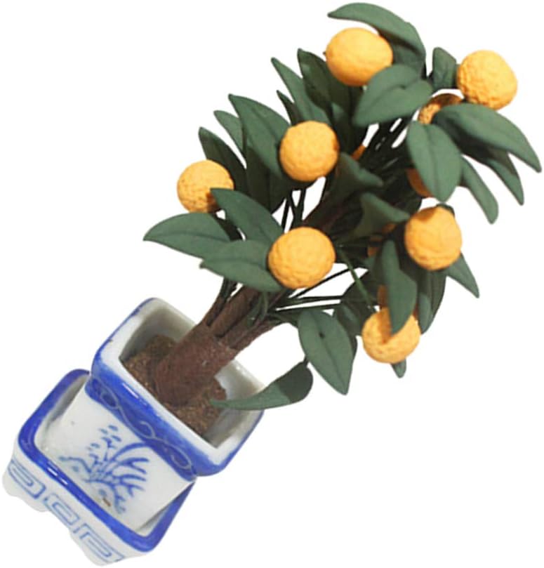 EXCEART Mini Orange Tree Potted Plant Decoration