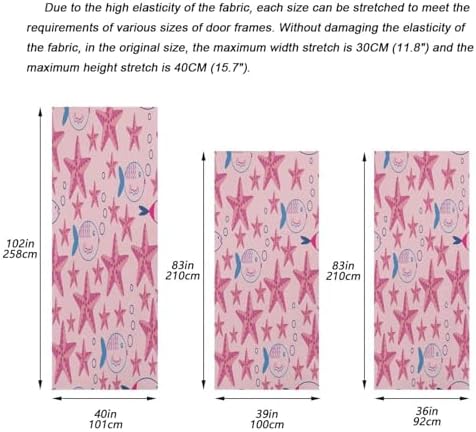 Susiyo Pink Starfish Door Cover 35x79 Inch