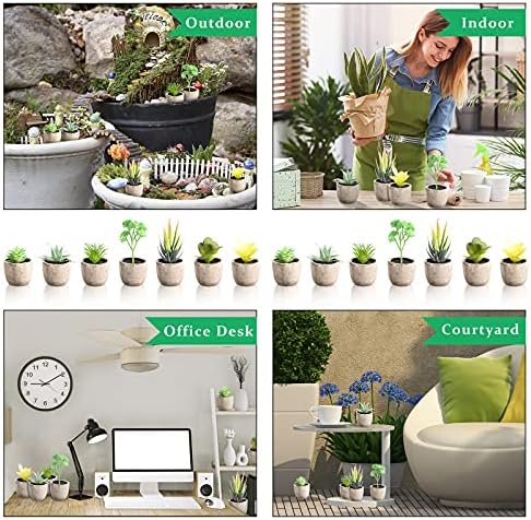Jutom 32 Pieces Mini Artificial Succulents for Home Decor