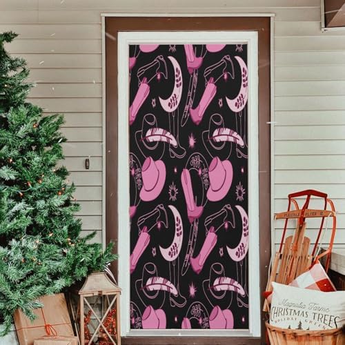 Susiyo Retro Halloween Door Cover 32x79 in