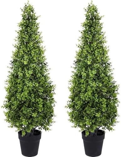 3FT Artificial Boxwood Topiary Tree 2 Pack