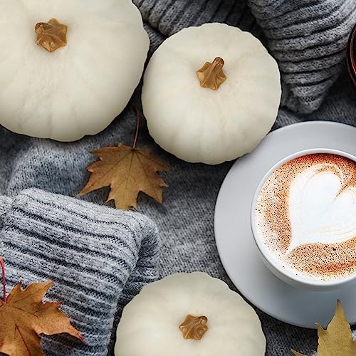 Preboun 4 Piece Large Wool Fall Pumpkin Decor